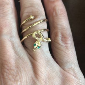 Gold costume snake ring